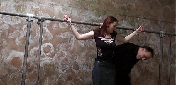  Filthy slaveslut whipping and dirty dungeon tortures of breast spanked amateur